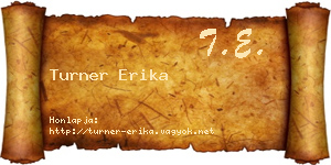Turner Erika névjegykártya